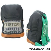 Bride JDM Racing Shoulder bag Laptop Bag Backpack With Green/Brown Racing Harness TK-TABAG01-BR