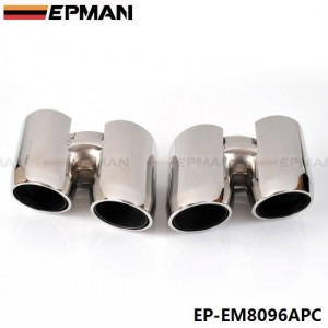 EPMAN Chrome 304 Stainless Steel Exhaust Muffler Tip For Porsche 14 Panamera 4S EP-EM8096APC