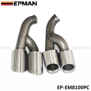EPMAN 2pcs/set Modified Car Vehicle Exhaust Tail Muffler Tip Stainless Steel Pipe For Porsche 15 Cayenne EP-EM8100PC