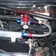 EPMAN- Red-Silver Injected Bypass Aluminum  Adjustable Fuel Pressure Regulator AN6 W 1/8 NPT Gauge EP-FPR005-ZTGA
