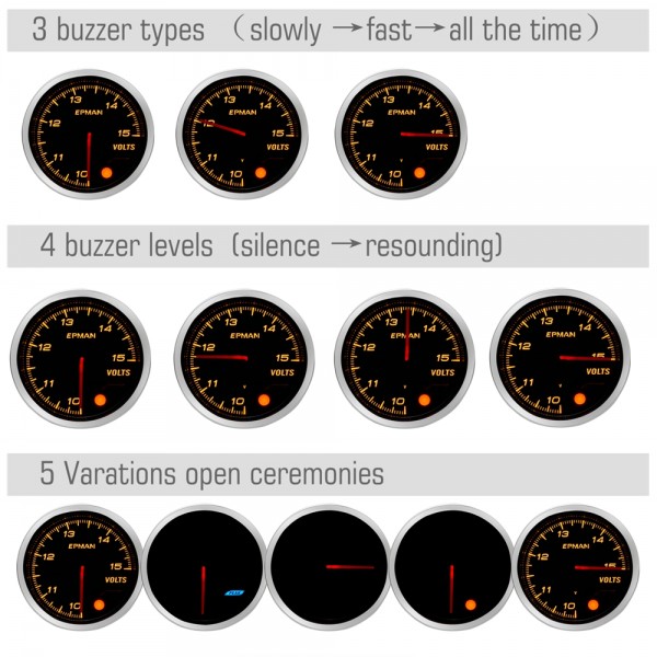 EPMAN 2" 52mm Turbo Boost Oil Pressure Oil Temp Water Temperature Tachometer Volt Gauge EXT EGT Meter 10 Color Digital LED Display Car Meter EPMAN 2" 52mm Turbo Boost Oil Pressure Oil Temp Water Temperature Tachometer Volt Gauge EXT EGT Meter 10 Color Digital LED Display Car Meter