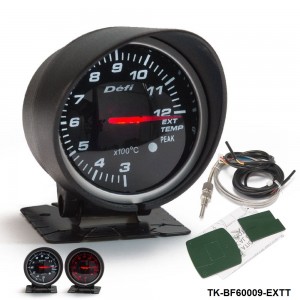 BF 60mm LED Exhaust Gas Temp EXT Gauge Auto Car Motor Gauge with Red & White Light TK-BF60009-EXTT