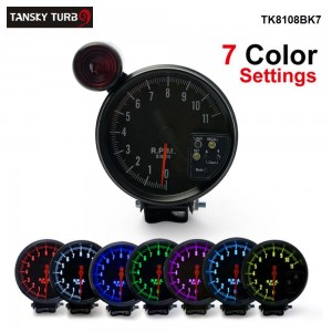 Tansky - 5" Rpm Auto Gauge / Tachometer 7 COLOR LED AUTO GAUGE/CAR METER/AUTO METER TK8108BK7