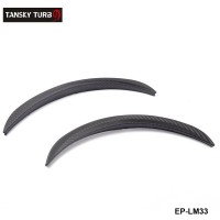 TANSKY -1 Pair 13" Carbon Texture Diffuser Fender Flares Lip For Chevy Wheel Wall Panel EP-LM33