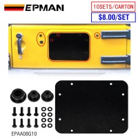 EPMAN 10SETS/CARTON Spare Tire Carrier Delete Filler Plate & Tailgate Durable Rubber Plugs Set for 2007-2018 Jeep Wrangler JK & Unlimited EPAA08G10-10T