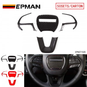 EPMAN 50SETS/CARTON Steering Wheel Cover Trim for 15+ Dodge Challenger,Charger,Durango EPNST1520-50T