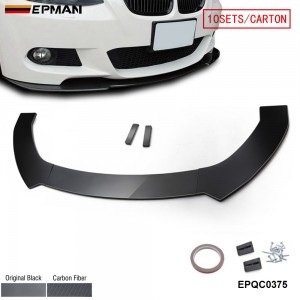 EPMAN 10SETS/CARTON Universal 3PCS Front Bumper Lip Flat Under Panel Splitter Plate Diffuser Wind Blade EPQC0375-10T 