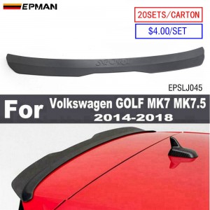 EPMAN 20SETS/CARTON Black Rear Roof Spoiler Wing For Volkswagen VW Golf7 MK7 MK7.5 GTI/R 2014-2018 EPSLJ045-20T 