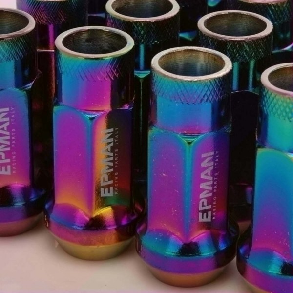 Epman Racing V48 20PCS Extended Wheels Tuner Lug Nuts Open End M12X1.5 Titanium 
