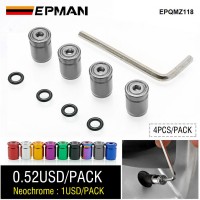 EPMAN 50PACKS/LOT 4PCS/PACK Anti-Theft Tire Air Valve Caps - Car Tire Air Valve Stem Caps Pressure Cap Cover for Cars SUV Bike EPQMZ118-50T 