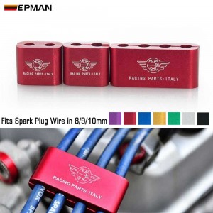 EPMAN Aluminium Alloy Engine Spark Plug Wire Divider Separator Kit for 8mm 9mm 10mm Wire