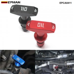 EPMAN Billet Oil Dipstick Pull Handle Replacement For Ford Mustang GT V8 GT500 EPCA0411