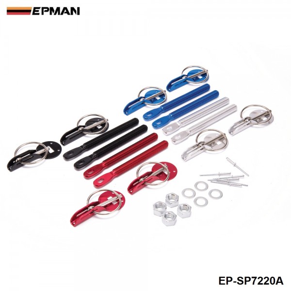 EPMAN Racing Sport Hood Bonnet Pin Kit Aluminium For All Cars Lock Locking EP-SP7220A EPMAN Racing Sport Hood Bonnet Pin Kit Aluminium For All Cars Lock Locking EP-SP7220A
