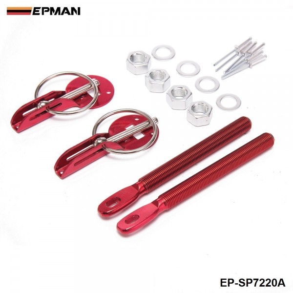 EPMAN Racing Sport Hood Bonnet Pin Kit Aluminium For All Cars Lock Locking EP-SP7220A