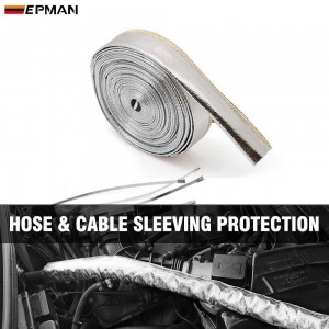 EPMAN 10 Meter Heat Shield Sleeve Insulated Wire Hose Cover Wrap Loom Tube  ID 10mm 12mm 15mm 20mm