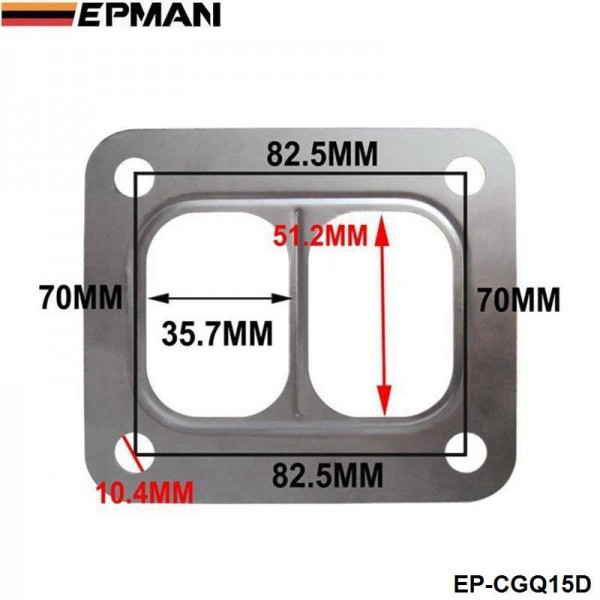 EPMAN T4 Turbo Turbine inlet divided gasket Stainless Steel304 Gasket