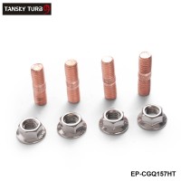 Epman Sport M10 x 1.50 Threaded Turbo Studs Kit Flange Nuts High Strength T3 T4 T6 Set of 4 EP-CGQ157HT