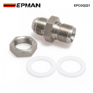 EPMAN Car Universal Turbo Steel Oil Pan Return Drain Plug Adapter Bung Fitting 10AN Weldable EP-CGQ221