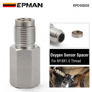 EPMAN O2 Oxygen Sensor Spacer M18x1.5mm Engine Adapter Bung Catalytic Hot Converter 02 Diagnostic Plug EPCGQ232
