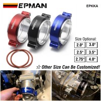 EPMAN Exhaust V-band Clamp w Flange System Assembly Anodized  Clamp For 2.0", 2.5", 2.75", 3.0", 3.5" or 4.0"  OD Exhaust Downpipe Turbo Dump Pipe EPKKA