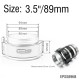 89mm (3.5") +$3.00