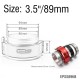89mm (3.5") +$3.00