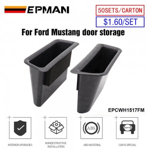 EPMAN 50SETS/CARTON Inner Side Door Handle Storage Box Cover Accessories For Ford Mustang 2015+ EPCWH1517FM-50T
