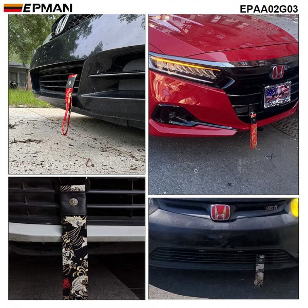 EPMAN 20PCS/LOT Universal JDM Sakura Blossom Black High Strength Tow Towing Strap Hook Front/Rear Bumper EPAA02G03-20PCS EPMAN 20PCS/LOT Universal JDM Sakura Blossom Black High Strength Tow Towing Strap Hook Front/Rear Bumper EPAA02G03-20PCS