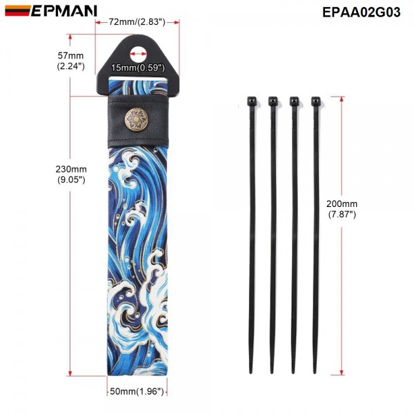 EPMAN 20PCS/LOT Universal JDM Sakura Blossom Black High Strength Tow Towing Strap Hook Front/Rear Bumper EPAA02G03-20PCS