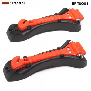 EPMAN 1pair Auto Emergency Life-Saving Hammer Car Window Glass Seat Safety Belt Tool  EP-TSC001
