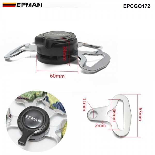 EPMAN Racing Auto Harness Cam Lock Safety Seat Belt Endurance Buckle 4/5 Point Cam lock Buckles For 2"/3" Seat Belt Harness EPCGQ172