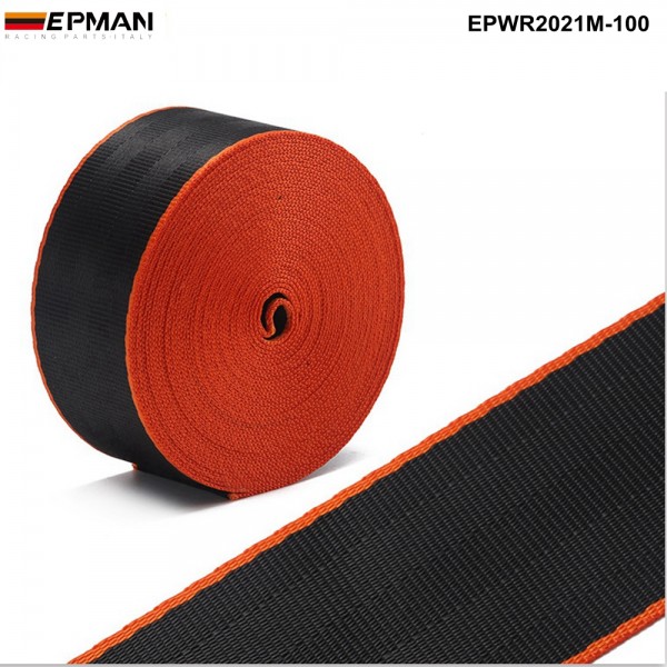 EPMAN Universal 100Meters/Roll Seat Belt Red Blue Black Mixed-Color Webbing For BMW E F M Series Racing chair EPWR2021M-100 EPMAN Universal 100Meters/Roll Seat Belt Red Blue Black Mixed-Color Webbing For BMW E F M Series Racing chair EPWR2021M-100