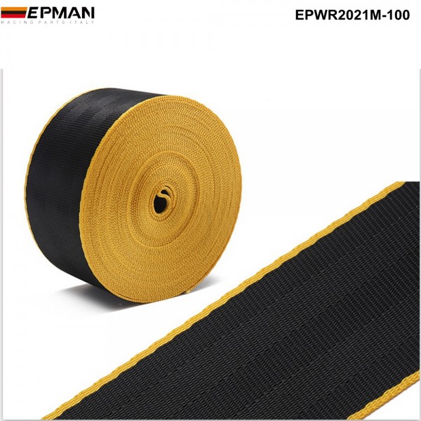 EPMAN Universal 100Meters/Roll Seat Belt Red Blue Black Mixed-Color Webbing For BMW E F M Series Racing chair EPWR2021M-100 EPMAN Universal 100Meters/Roll Seat Belt Red Blue Black Mixed-Color Webbing For BMW E F M Series Racing chair EPWR2021M-100