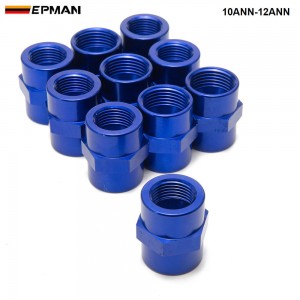 EPMAN -10PCS/LOT Fitting Flare Reducer Female -12 AN to Female -10 Blue Flare Reducers Alloy Fitting 10ANN-12ANN