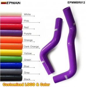 EPMAN - Racing Silicone turbo intercooler Radiator hose kit For MIT LANCER VIRAGE 1.8 4G93 00-07 (2pcs) EPMMBR012