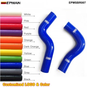 EPMAN -Silicone Intercooler Turbo Radiator Hose Kit For Subaru LEGACY 2.2L 93-99(2 pcs) EPMSBR007