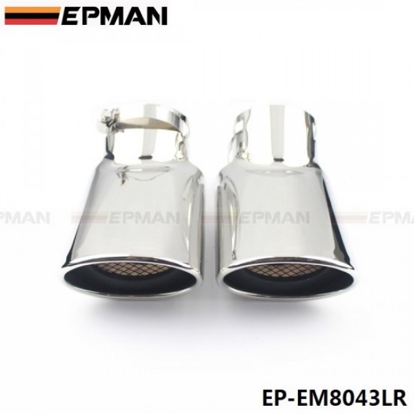 EPMAN 2PCS Chrome Stainless Steel Exhaust Muffler Tip For Land Rover 05-12 Range Rover Diesel EP-EM8043LR EPMAN 2PCS Chrome Stainless Steel Exhaust Muffler Tip For Land Rover 05-12 Range Rover Diesel EP-EM8043LR