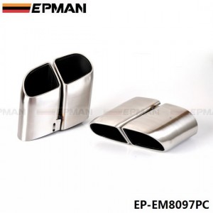 EPMAN Hot!2pcs/set Modified Car Vehicle Exhaust Tail Muffler Tip Stainless Steel Pipe For Porsche 14 Panamera TURBO EP-EM8097PC
