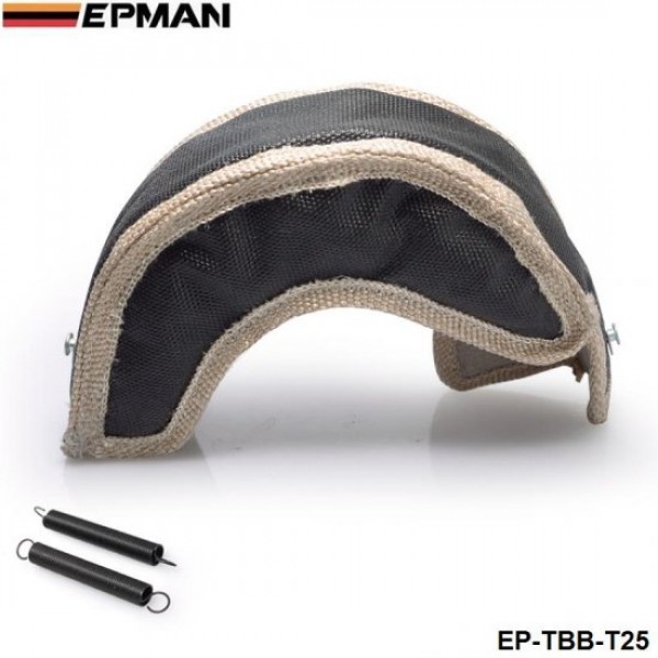 Exhaust Turbo Blanket Wrap Heat Shield Beanie For Turbocharge T25 T28 gt28 gt30 gt35 t37 t3 EP-TBB-T25 (Black)