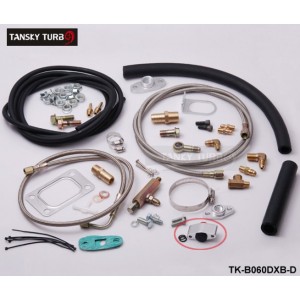 Complete Turbo Oil Line Inlet Drain Return Kit With Sensor T3T4 T3 T4 T70 T04S T04Z T4E TK-B060DXB-D