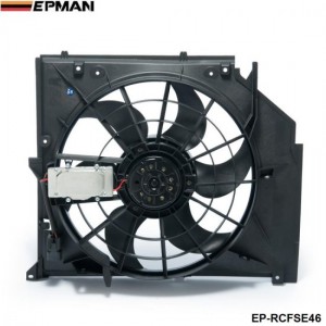 EPMAN - Radiator Condenser Cooling Fan (Brush Motor) For BMW 3 Series E46 99-06 325i 328i 330i 17117561757 EP-RCFSE46
