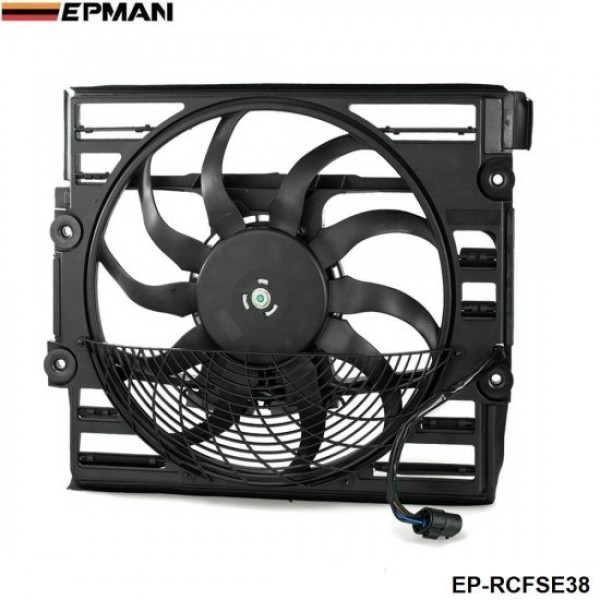 EPMAN - Replacement AC Radiator Condenser Cooling Fan Assembly For BMW E38 7 Series 96-98 64548380774 EP-RCFSE38