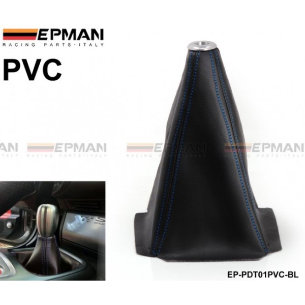 EPMAN JDM Universal Black PVC Grain Shifter Knob Boot Cover Red Yellow blue Stitching EP-PDT01PVC EPMAN JDM Universal Black PVC Grain Shifter Knob Boot Cover Red Yellow blue Stitching EP-PDT01PVC
