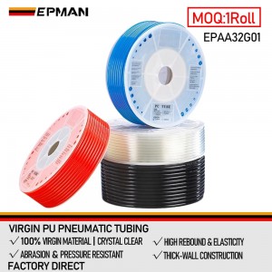 EPMAN PU Air Tube, Pneumatic Hose for Air Pump, High-Pressure Transparent Compressor Tubing, 4/6/8/10/12/14/16mm Pneumatic Supply Line EPAA32G01