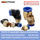 EPMAN 100PCS/Carton PC Straight Connector Pneumatic Quick-Connect Hose Fitting PU Push-in Connector PL Type Air Pump Accessories Pneumatic Coupling EPAA32G02