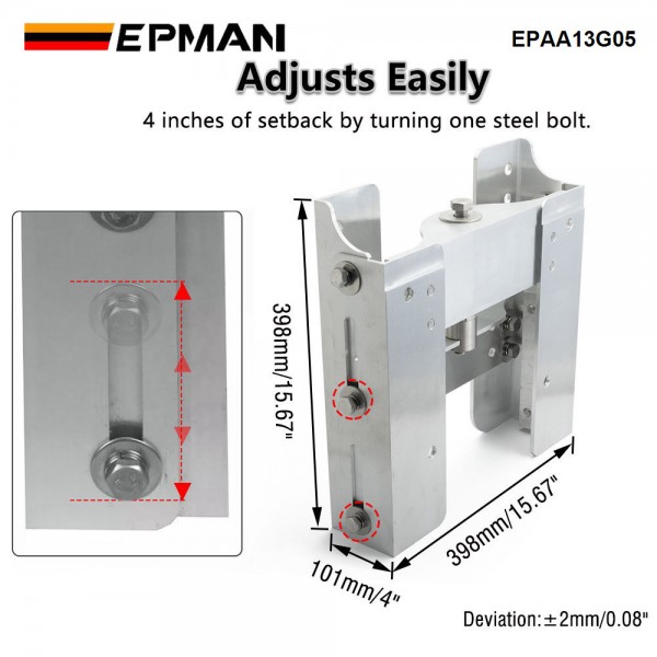 EPMAN 4" Adjustable Set Back Jack Plate Outboard Motor Jack For Boat Steering System Aluminum EPAA13G05 EPMAN 4" Adjustable Set Back Jack Plate Outboard Motor Jack For Boat Steering System Aluminum EPAA13G05