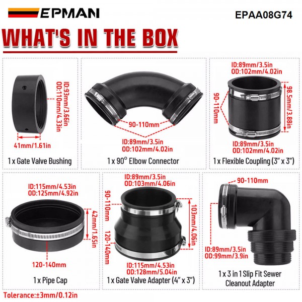 EPMAN 4Sets/Carton RV Sewer System Kit Perfect for Outdoor Adventures Lightweight RV Sewer Connection Kit EPAA08G74 EPMAN 4Sets/Carton RV Sewer System Kit Perfect for Outdoor Adventures Lightweight RV Sewer Connection Kit EPAA08G74