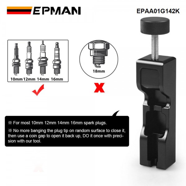 EPMAN Black Spark Plug Gap Tool For Most 10mm 12mm 14mm 16mm Spark Plugs Universal EPAA01G142K