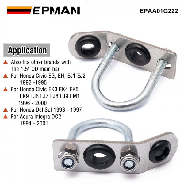 EPMAN Traction Bar Radiator Relocation Brackets For Honda Civic EG EK DC2 For Acura Integra CRX SI EF EPAA01G222 EPMAN Traction Bar Radiator Relocation Brackets For Honda Civic EG EK DC2 For Acura Integra CRX SI EF EPAA01G222