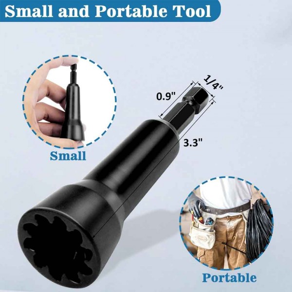 EPMAN Wire Twisting Tool Spin Twister Connector Socket with 1/4" Shank for Power Drill EPAA08G26 EPMAN Wire Twisting Tool Spin Twister Connector Socket with 1/4" Shank for Power Drill EPAA08G26